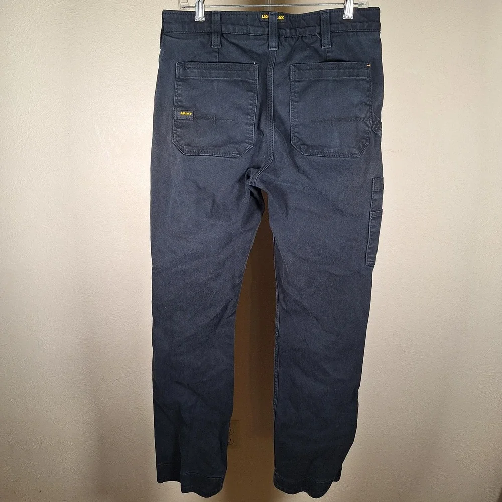 Ariat M5 Rebar Straight Leg Black Pants Carpenter Workwear Mens 32x36